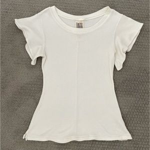Free People cream textured top (size XS)